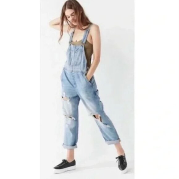 BDG Oversized Distressed Denim Overalls from Urban Outfitters Size XS - Picture 2 of 10